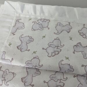 Elephant Flannel Print Baby Blanket